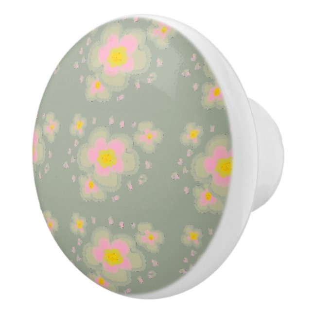 Pomo De Cerámica Flores de primavera (Derecha)