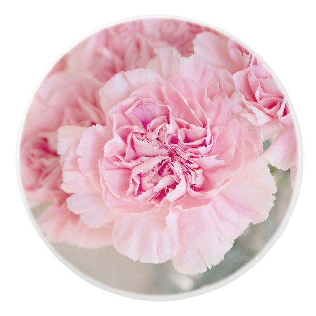 Pomo De Cerámica Flores rosa (Anverso)