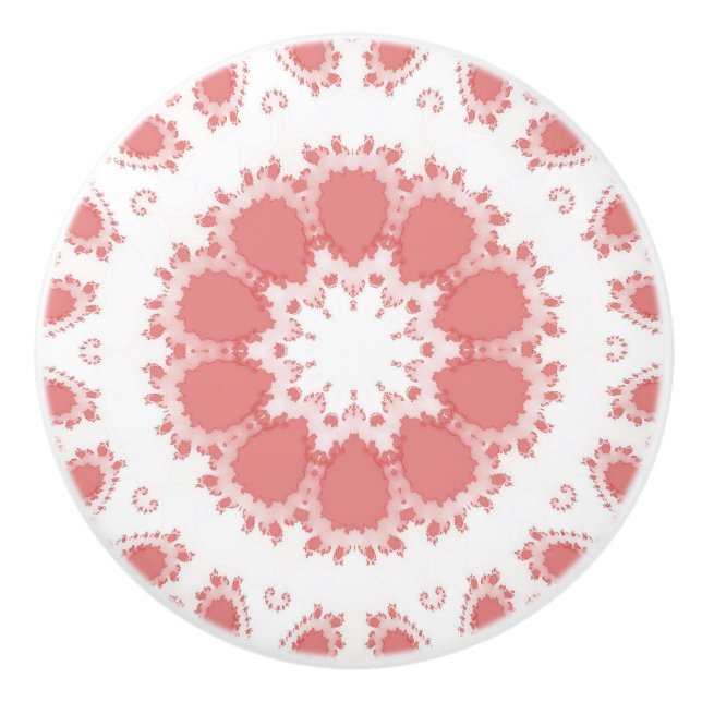 Pomo De Cerámica Flores rosas (Anverso)