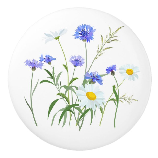 Pomo De Cerámica Flores silvestres 2 (Anverso)