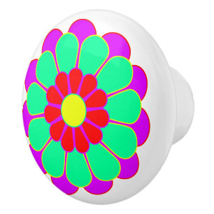 Pomo De Cerámica Flower Flower Power Bloom I + tu trasero. y idea
