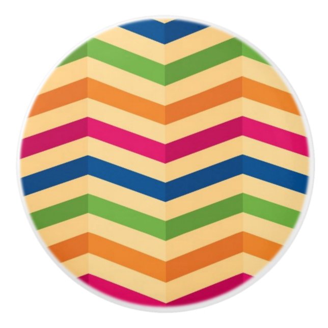 Pomo De Cerámica Fondo con las rayas en retro (Anverso)