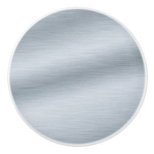 Pomo De Cerámica Fondo de plata cepillada falsa