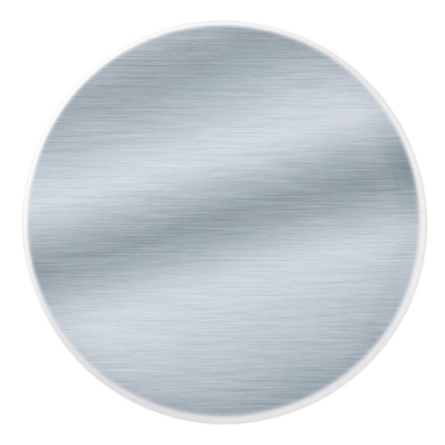 Pomo De Cerámica Fondo de plata cepillada falsa (Anverso)