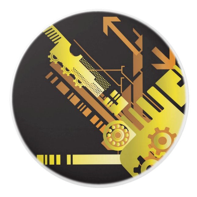 Pomo De Cerámica Fondo de semitono técnico 5 (Anverso)