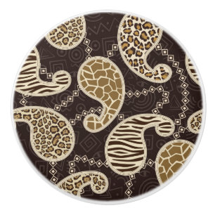 Pomo De Cerámica Fondo del estilo de Paisley