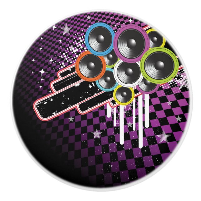 Pomo De Cerámica Fondo del Grunge (Anverso)