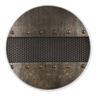 Pomo De Cerámica Fondo del metal del Grunge