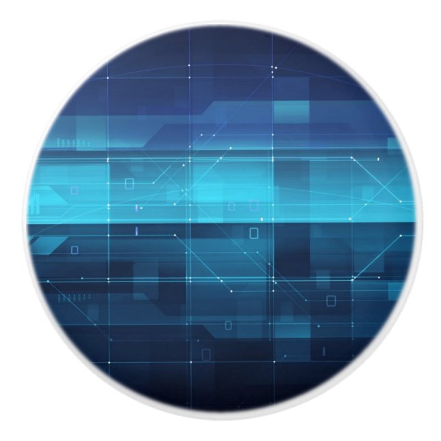 Pomo De Cerámica Fondo digital de alta tecnología (Anverso)