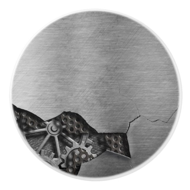 Pomo De Cerámica Fondo metalizado con daño mecánico (Anverso)