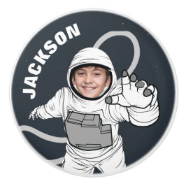 Pomo De Cerámica Foto de astronauta del espacio ultraterrestre pers