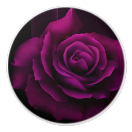 Pomo De Cerámica Foto gótica púrpura de un Rosa