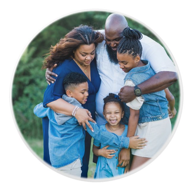 Pomo De Cerámica Foto Personalizado moderna (Anverso)