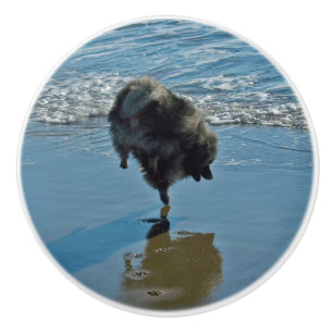 Pomo De Cerámica Fotografía del Ballet Keeshond - Arte de Perro Ori