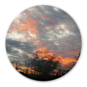 Pomo De Cerámica Fotografía del paisaje natural del atardecer de in
