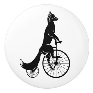 Pomo De Cerámica Fox en una bici
