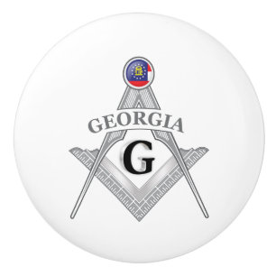 Pomo De Cerámica FreemaFreemasonsonry lodge del estado de Georgia