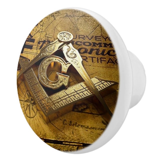Pomo De Cerámica Freemason (Derecha)