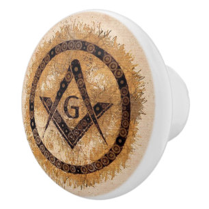 Pomo De Cerámica Freemason