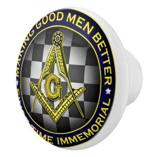 Pomo De Cerámica Freemason