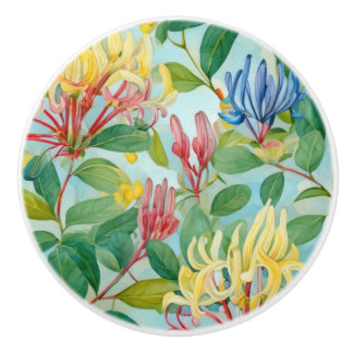 Pomo De Cerámica French Country Decor Honeysuckle Flowers