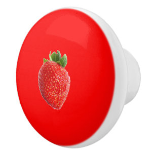 Pomo De Cerámica Fresa de verano