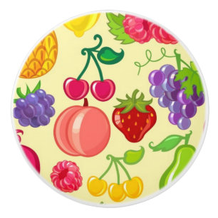 Pomo De Cerámica Fruta