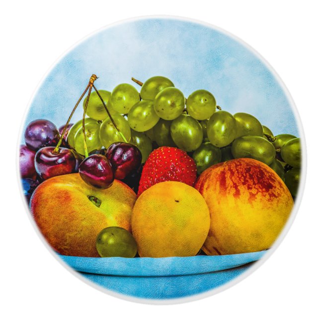 Pomo De Cerámica Frutas de verano (Anverso)