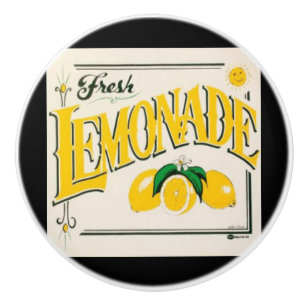 Pomo De Cerámica Fruto de verano de limonada vintage