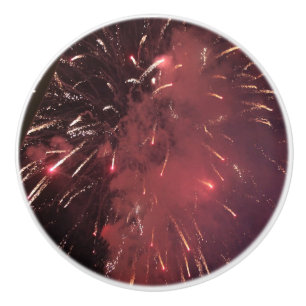 Pomo De Cerámica Fuegos artificiales