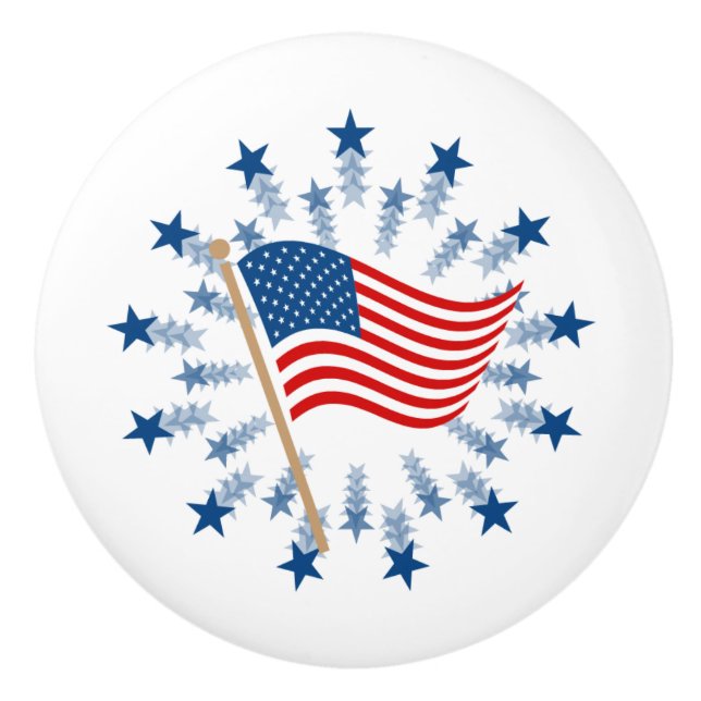 Pomo De Cerámica Fuegos Artificiales de Estallido de Estrellas de l (Anverso)