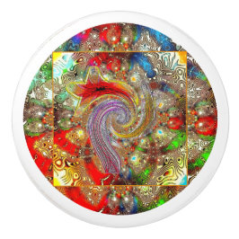 Pomo De Cerámica "Furia Kaleidoscope" Extracción cerámica