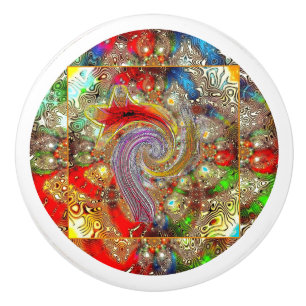 Pomo De Cerámica "Furia Kaleidoscope" Extracción cerámica