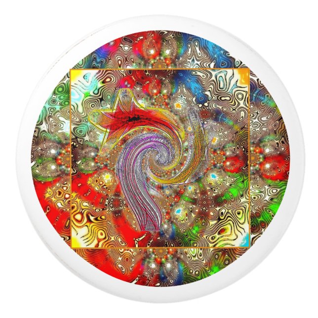 Pomo De Cerámica "Furia Kaleidoscope" Extracción cerámica (Anverso)