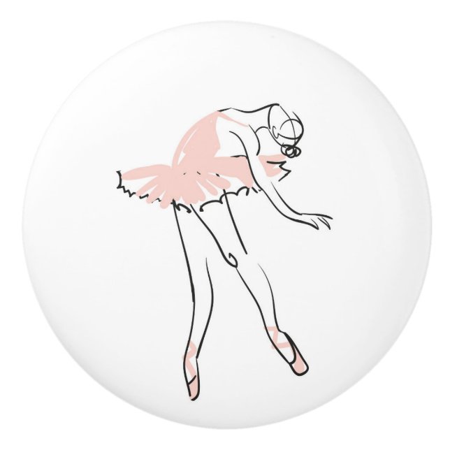 Pomo De Cerámica Gabinete de Cerámica Knob-Ballerina (Anverso)