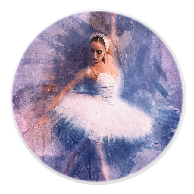 Pomo De Cerámica Gabinete de Cerámica Knob-Ballerina (Anverso)