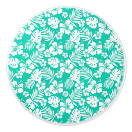 Pomo De Cerámica Gabinete de flores tropicales - Tableros