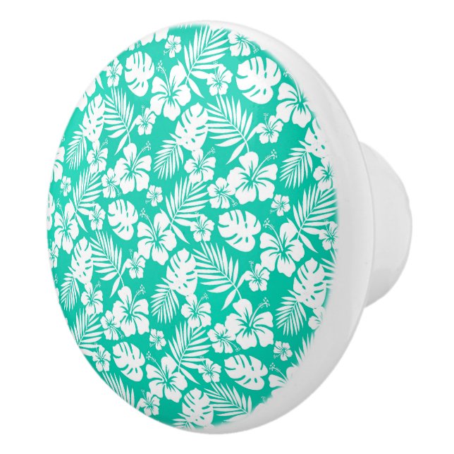 Pomo De Cerámica Gabinete de flores tropicales - Tableros (Derecha)