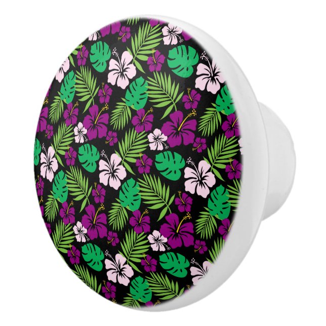 Pomo De Cerámica Gabinete de flores tropicales - Tableros (Derecha)