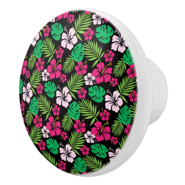 Pomo De Cerámica Gabinete de flores tropicales - Tableros (Derecha)