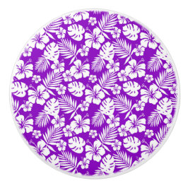 Pomo De Cerámica Gabinete de flores tropicales - Tableros