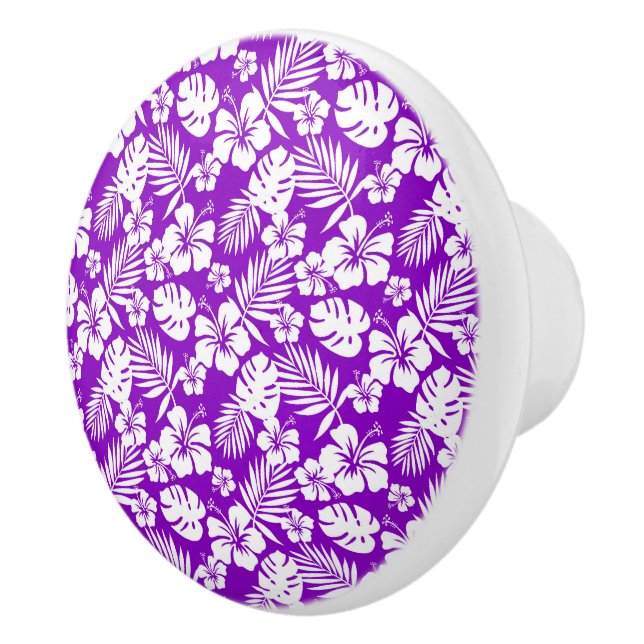 Pomo De Cerámica Gabinete de flores tropicales - Tableros (Derecha)