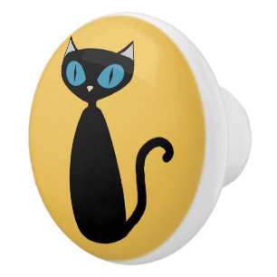 Pomo De Cerámica Gato de encargo de la MOD del color - botón del