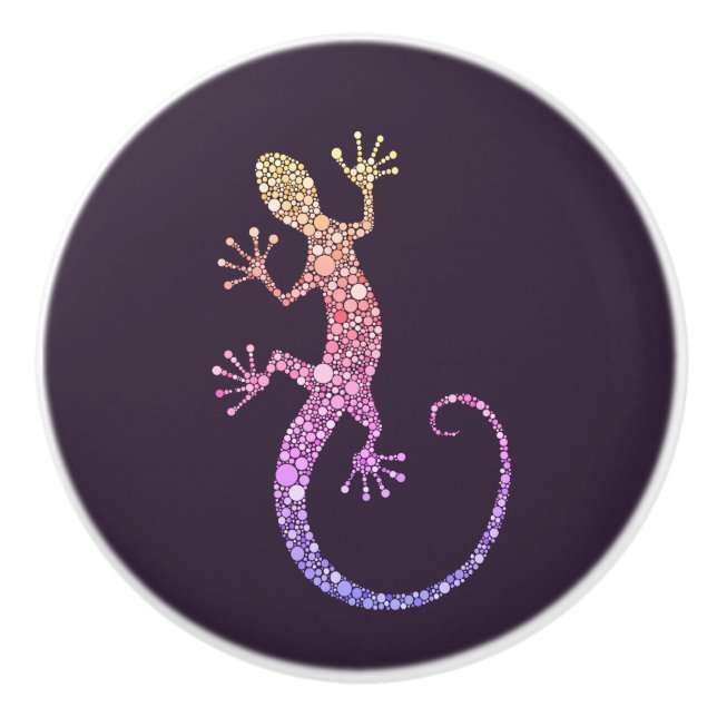 Pomo De Cerámica Gecko (Anverso)