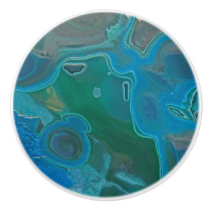 Pomo De Cerámica Gema Gemstone Gimnasio Azul De Cristal Natural Azu