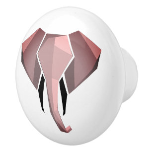 Pomo De Cerámica Geometría Cabeza elefante