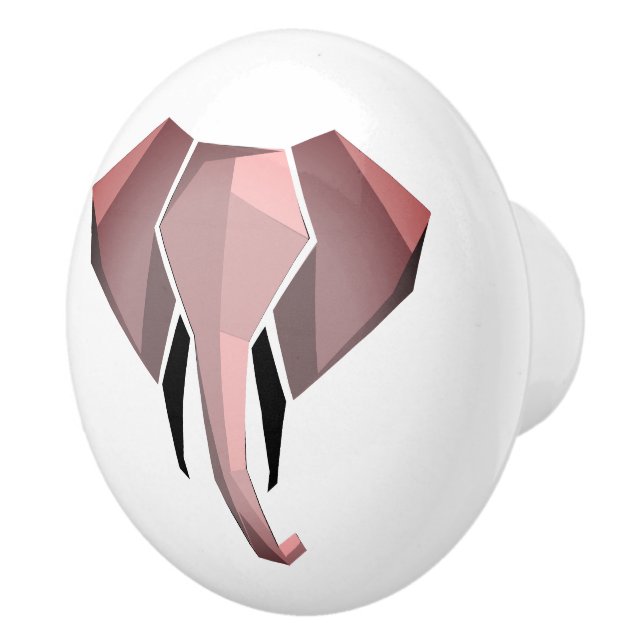 Pomo De Cerámica Geometría Cabeza elefante (Derecha)