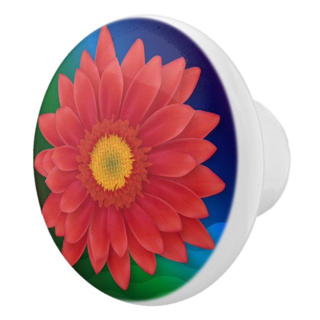 Pomo De Cerámica Gerbera (Derecha)