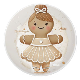 Pomo De Cerámica Gingerbread Ballerina Pul cerámico