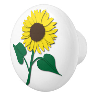 Pomo De Cerámica Girasol
